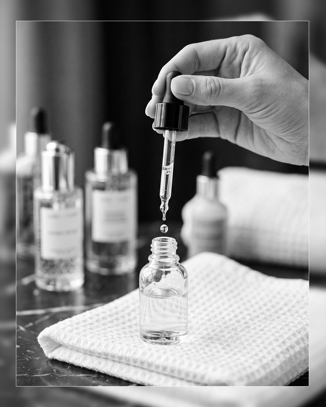 Applying serum during the Deep Clean Hydra Therapy at HK Salon For Men